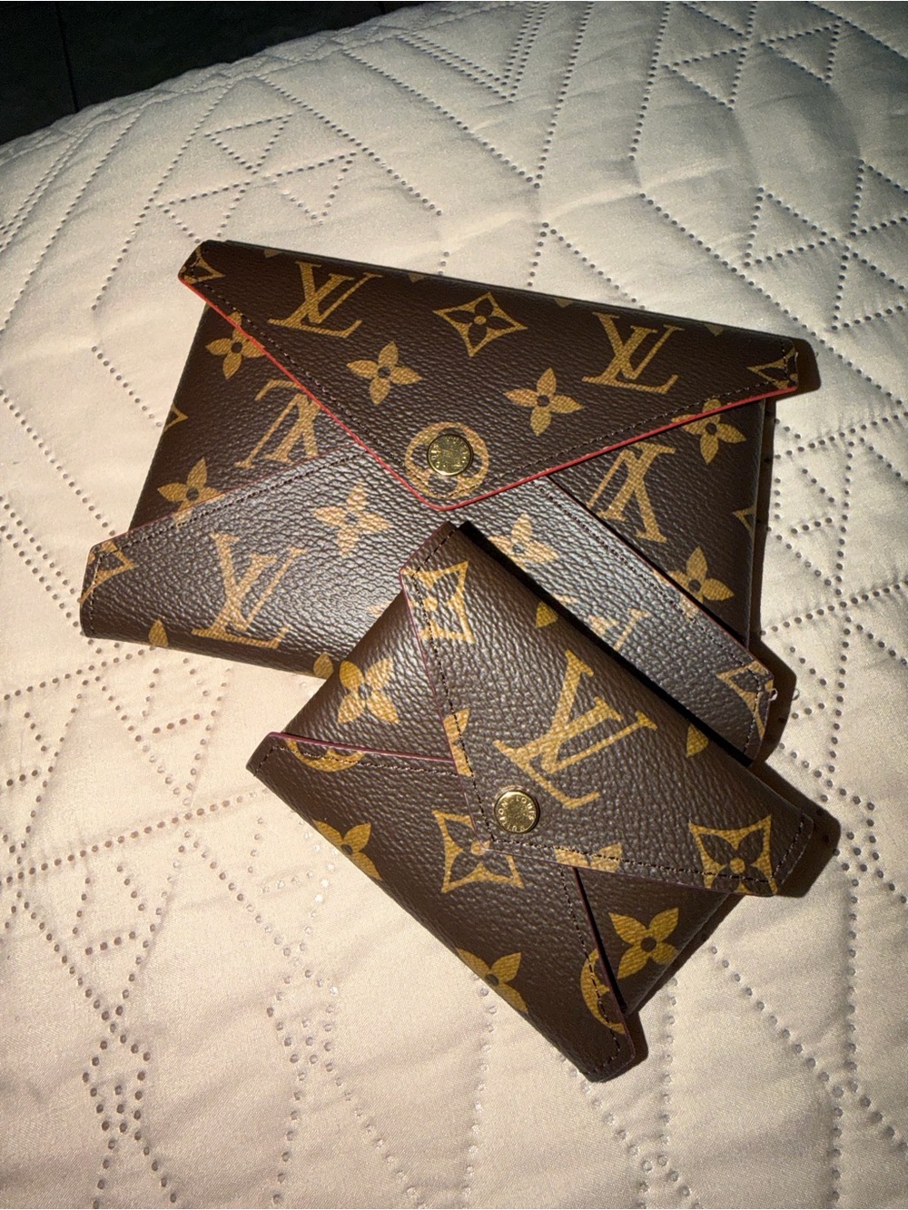 Louis Vuitton Kirigami PochetteBrown Monogram Envelope Card Holder and Pouch Set